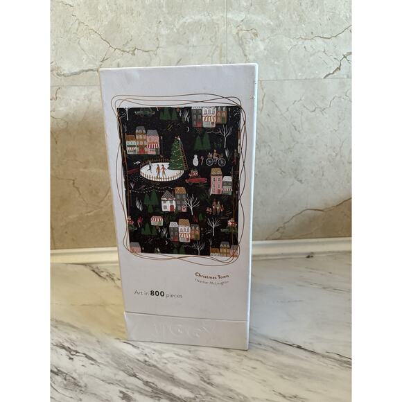 Jiggy 800-Pc Jigsaw Puzzle “Christmas town” - Frameable Premium Holiday Gift Set - Picture 3 of 8